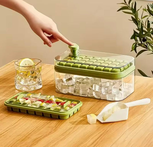32 Grids Press Ice Cube Storage Box