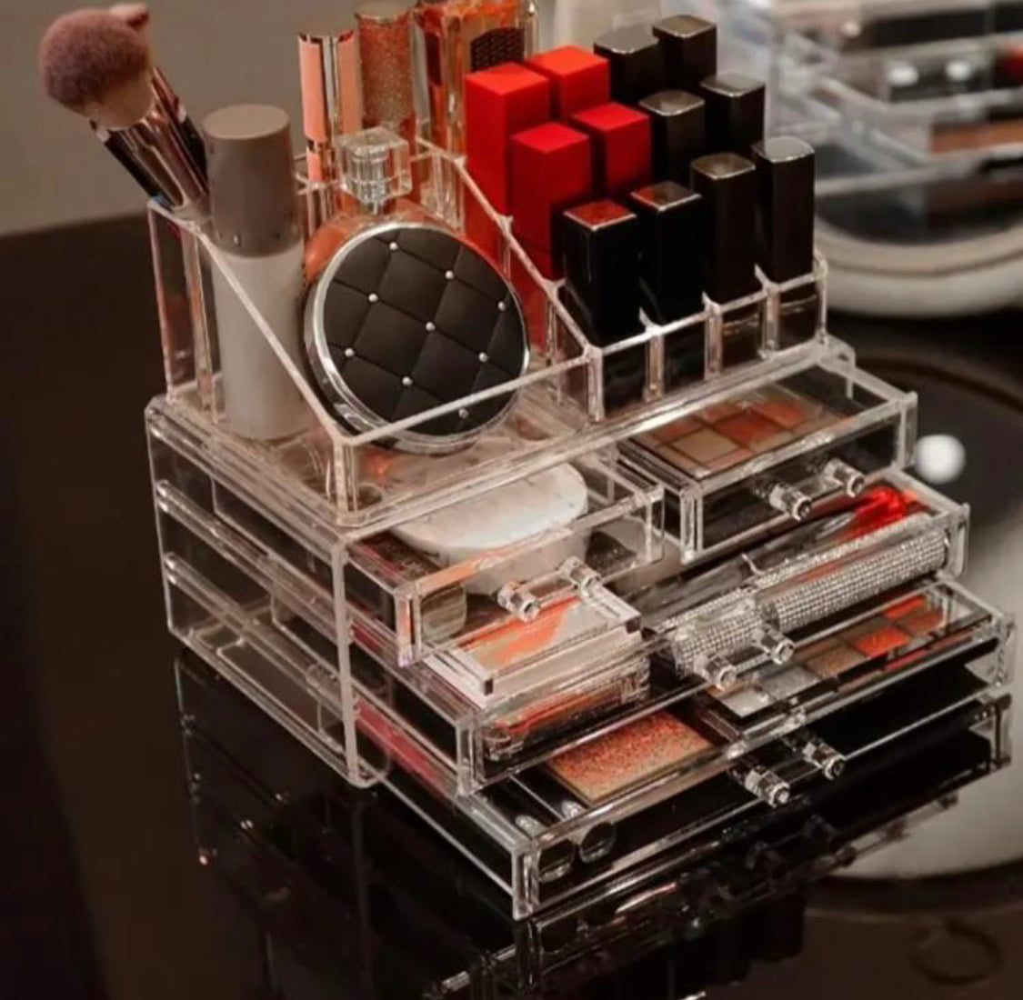 Acrylic Cosmetic Organizer With Drawer