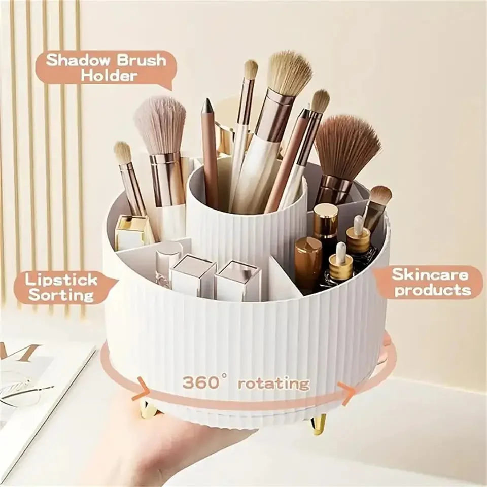 360 Rotating Makeup Brushes Holder