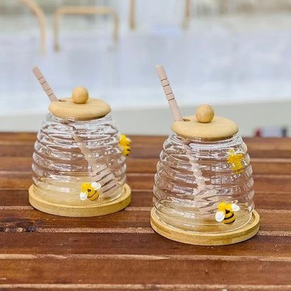 Honey Jar Dispenser with Lid
