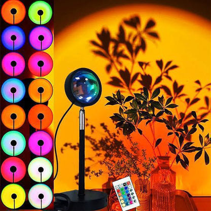 16 Colour Sunset Changing Lamp with Remote