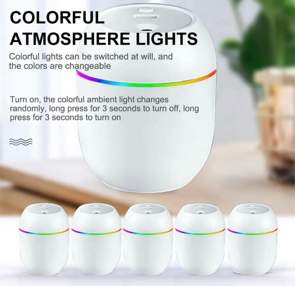 250ml Portable Air Humidifier Diffuser