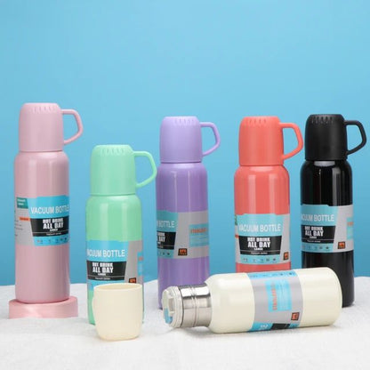 New Shape Vacuum Flask Bottle with 3 Cups