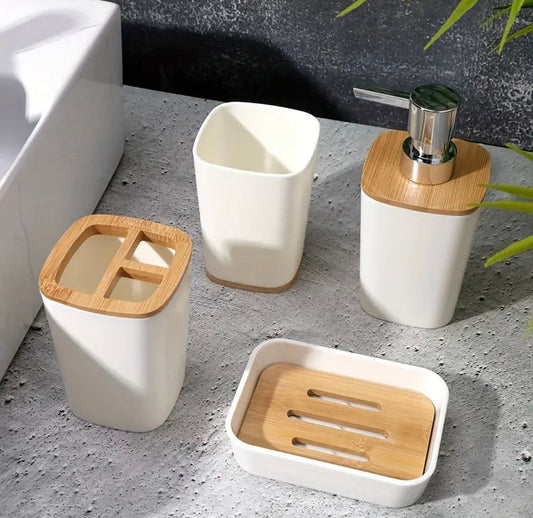 4 Pcs Bathroom Accessories Set