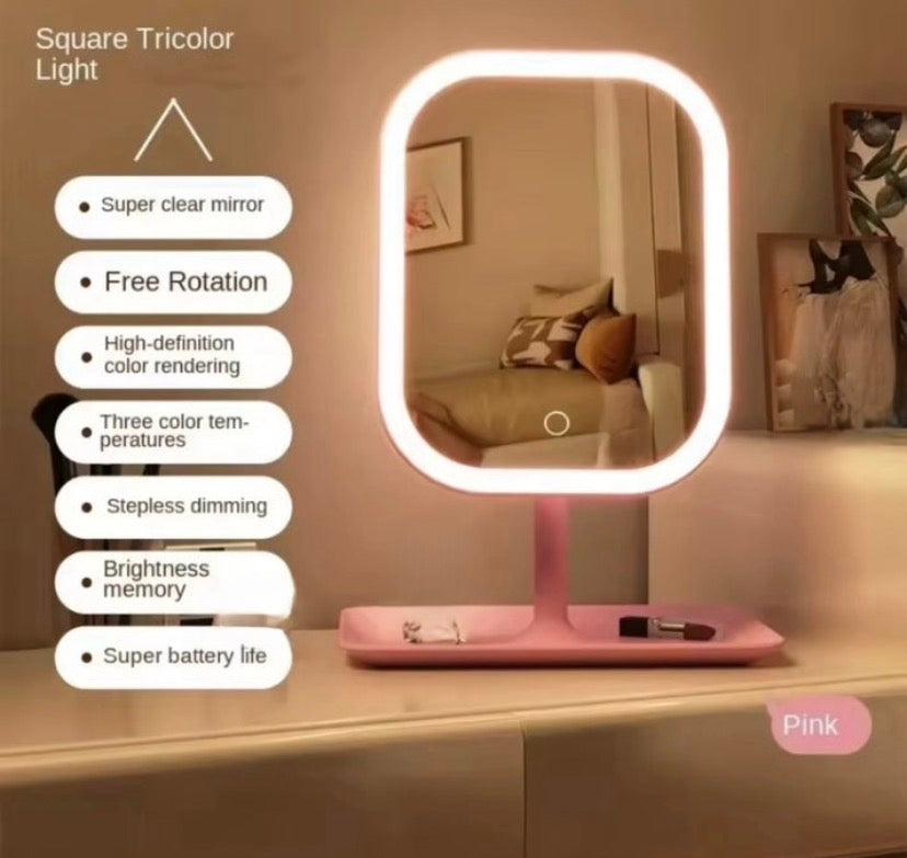 Led Light 3 Colours Vanity Makeup Mirror