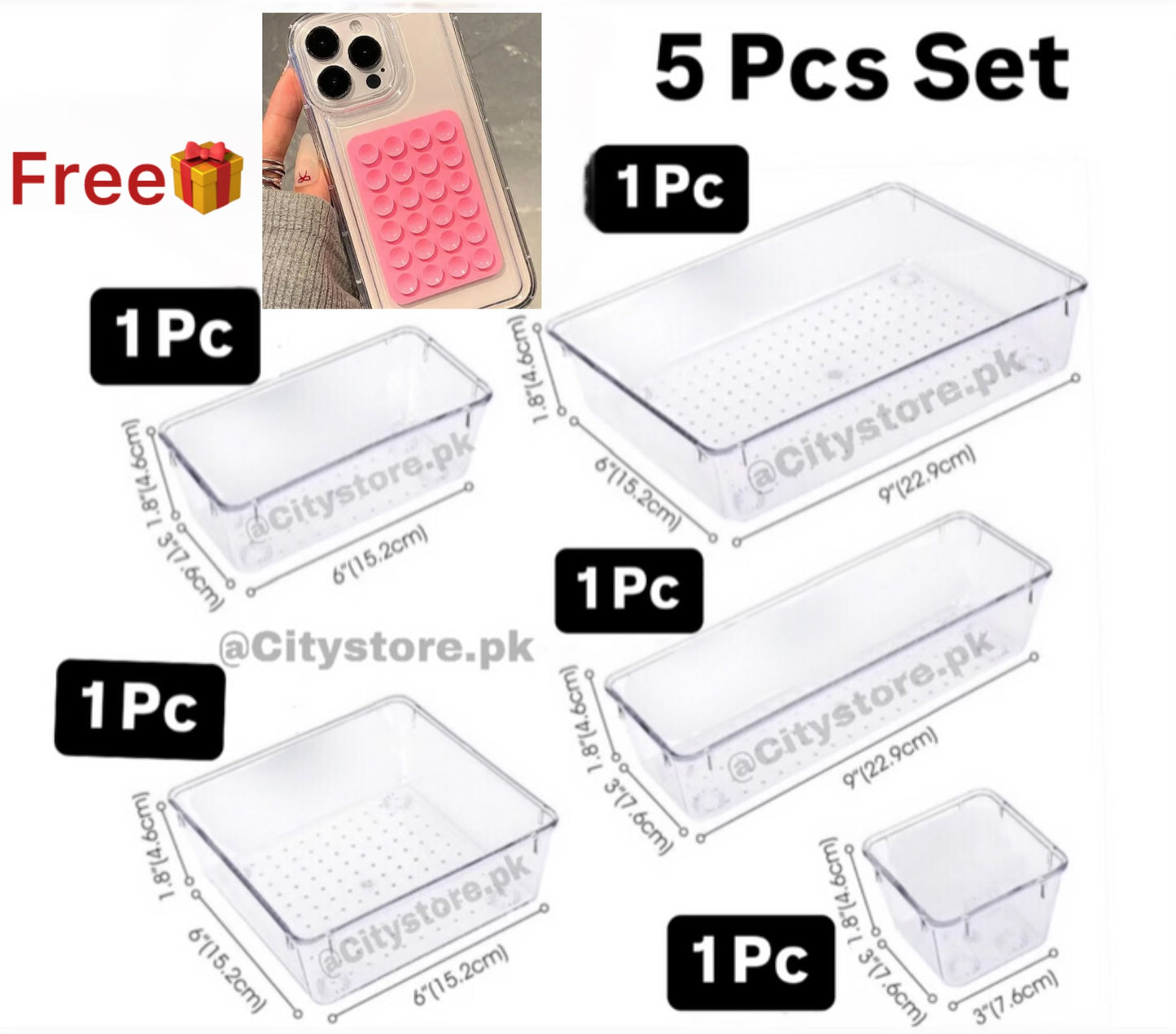 Acrylic Storage Box Cosmetic Drawer Organizers