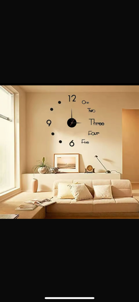 Modern 3D Acrylic Wall Clock for home decoration