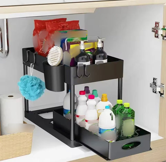 2 Layer Iron Kitchen Spice Rack