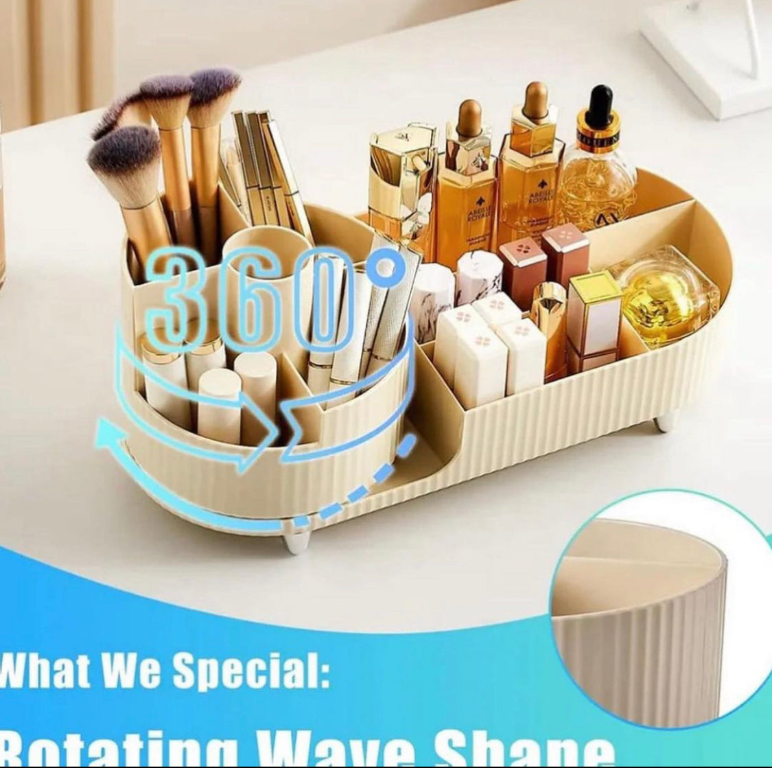 360 Rotation Cosmetic Makeup Organizer