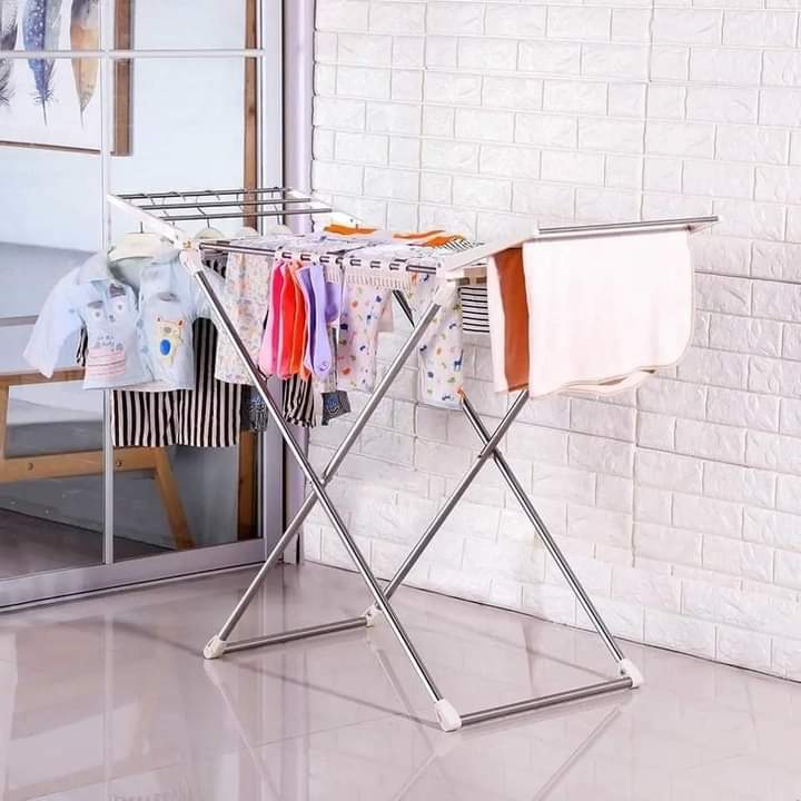 Indoor Balcony Folding Clothes Drying Rack Protable Laundry Dryer Hanger Shelf