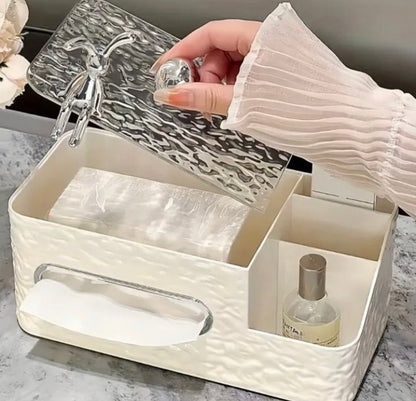 Glam Tissue Box with Storage Holder