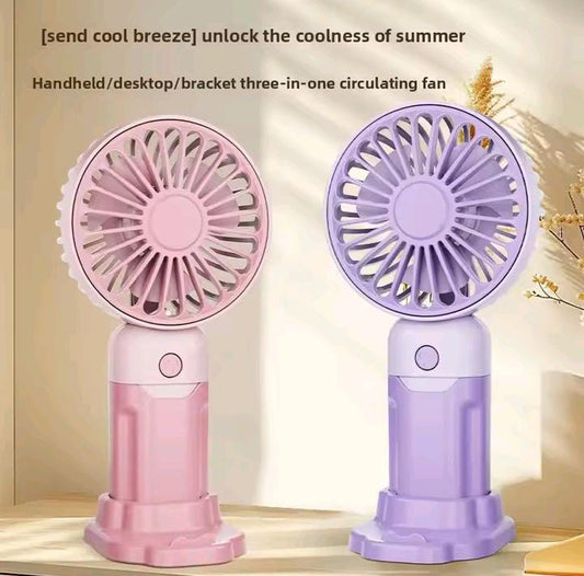 Portable Hand Fan with Stand