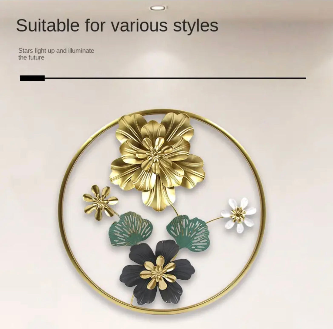 3 Pcs Nordic Design Metal Flower Motifs Set