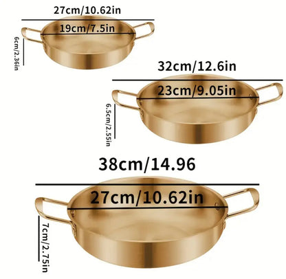 Golden Steel Ramen Bowl with Handles