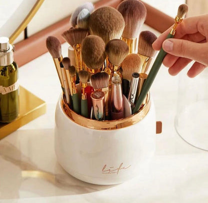 360 Rotation Dustproof Cosmetic Brushes Holder