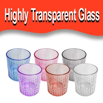 6 Pcs Acrylic Glasses Set