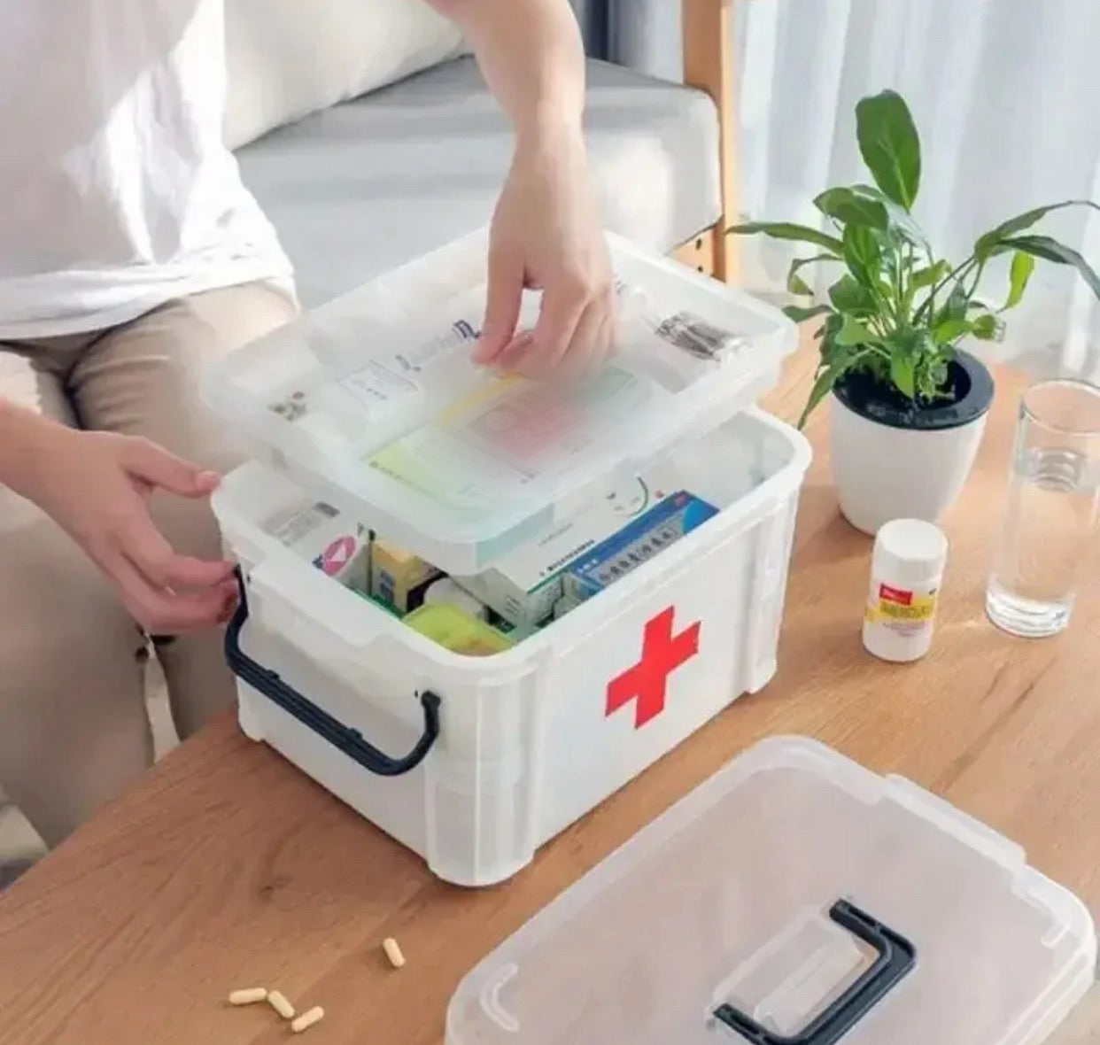 Double Layer Medicine Storage Box