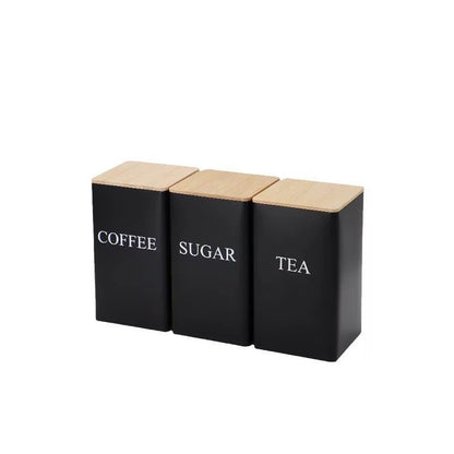 3 Pcs Coffee,Tea, Sugar Jars Set