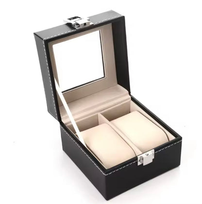 2 Grids Leather Watch Box