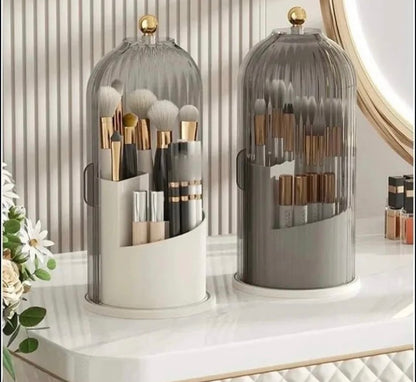 360° Rotating Dustproof Makeup Brush Holder