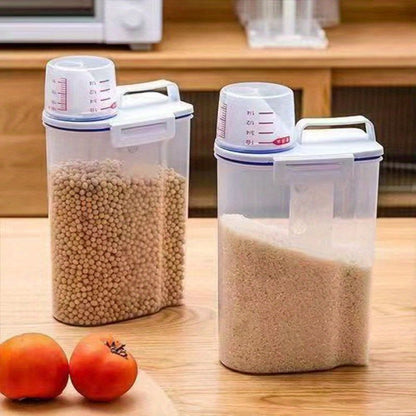 2.5L Cereal Dispenser with Measuring Cup & Handle Storage Box