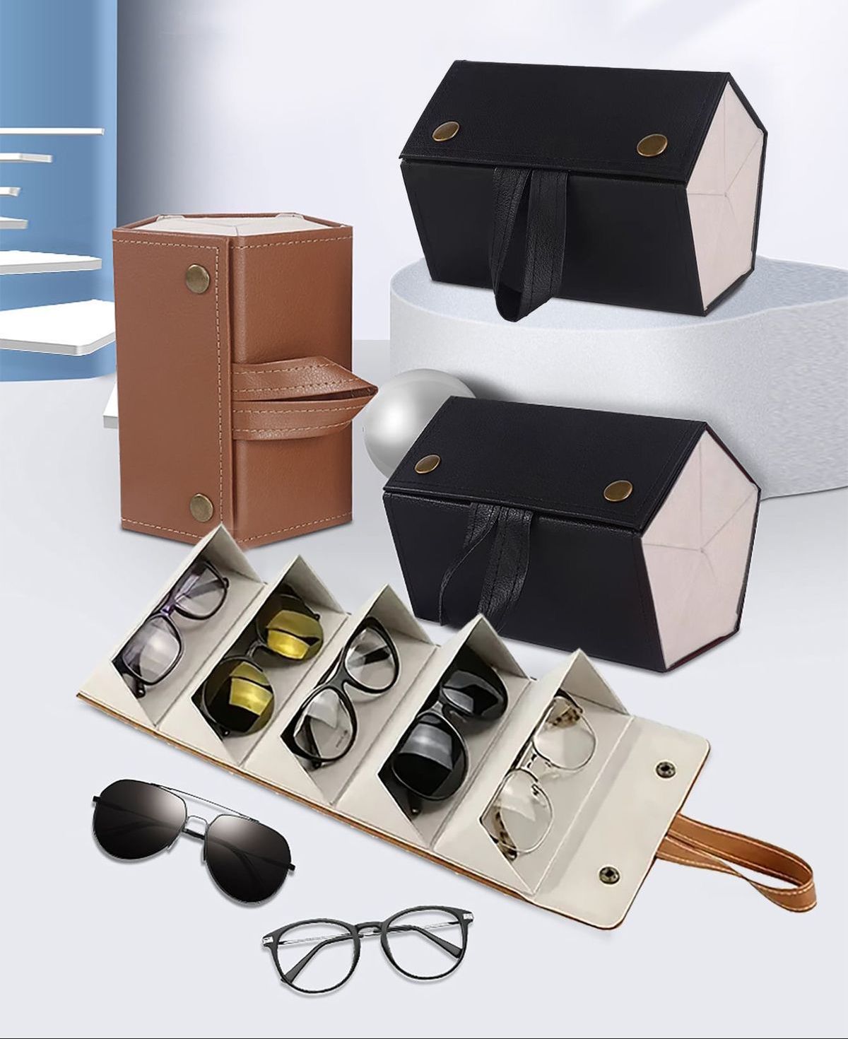 Leather Sunglasses Organizer