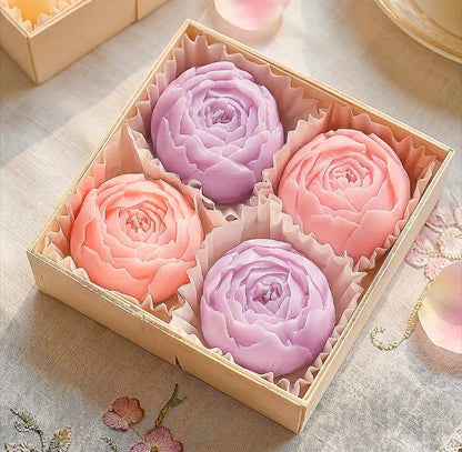 4 Pcs Rose Scented Candle Gift Box