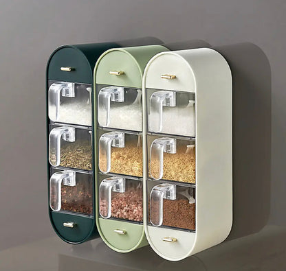 Wall-Mounted 3 Grids Spice Rack