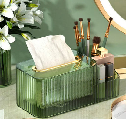 Multifunctional 2 in 1 Acrylic Tissue Box with Holder