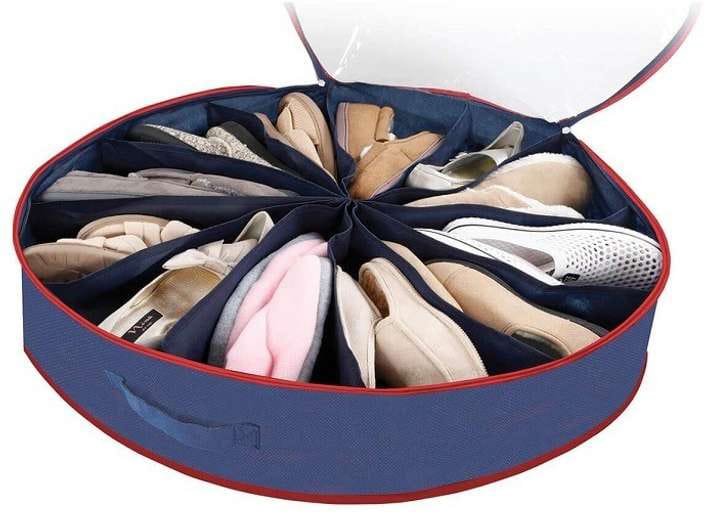 12 Pairs Round Shape Shoe Storage Organizer