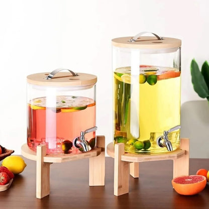 Glass Beverage Dispenser with Stand