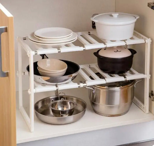 Adjustable Under Sink Organizer Shelf