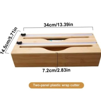 Wooden Wrap Dispenser with Cutter