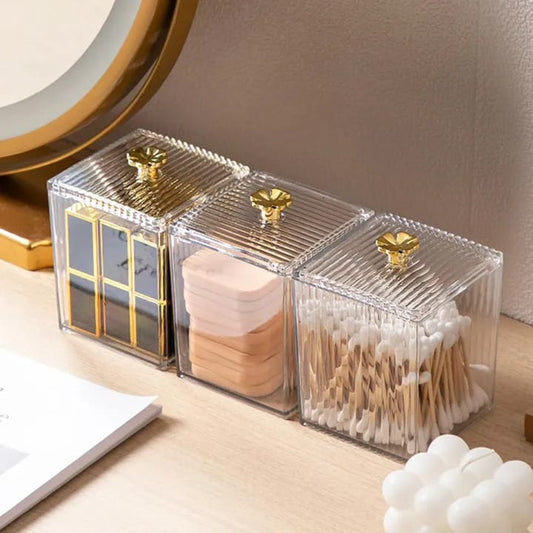 1 Pc Acrylic Cotton Storage Box