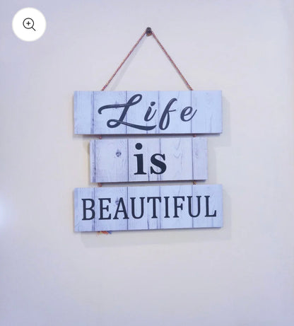 Life is Beautiful motivational 3 Steps Wall hanging for Wall Decoration