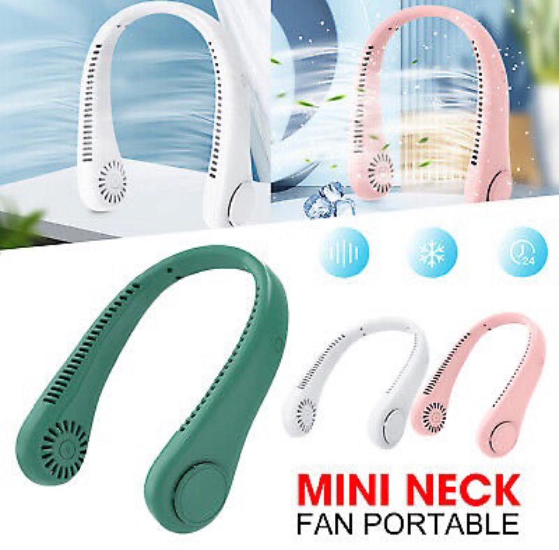 Portable Neck Foldable Cooling Fan for Summers