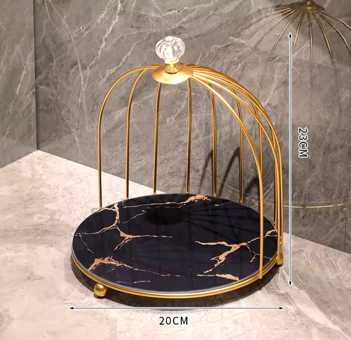 Marble Cage Makeup Cosmetic Organizer