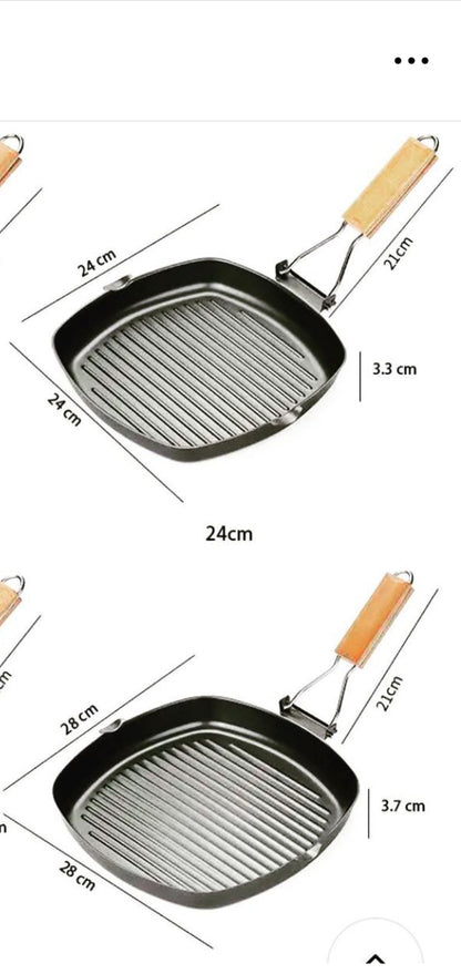 Non-stick Foldable Square Grill Fry Pan Square pan