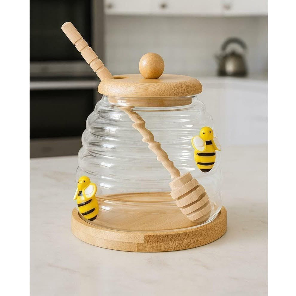 Honey Jar Dispenser with Lid