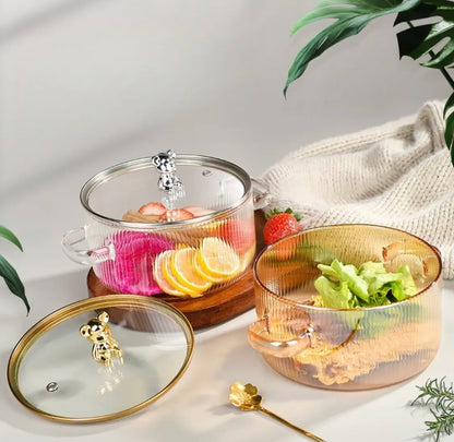 2 Liter Glass Cooking Pot with Lid