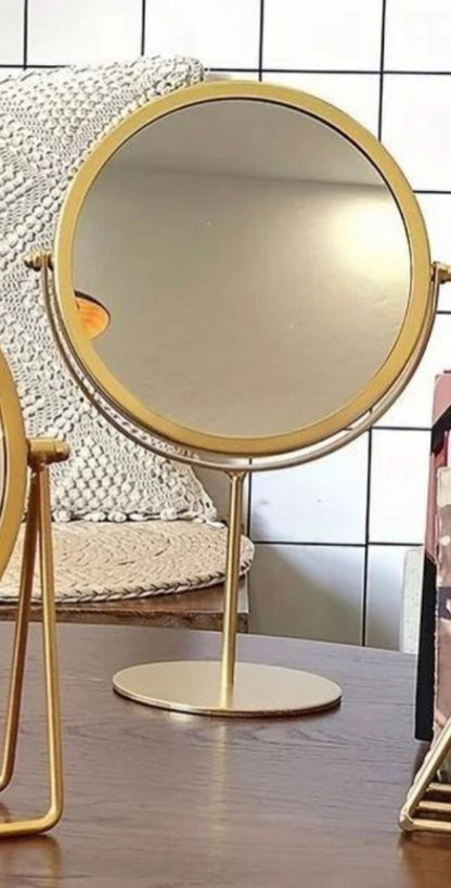 New Round Mirror Aesthetic Metal Table Mirror