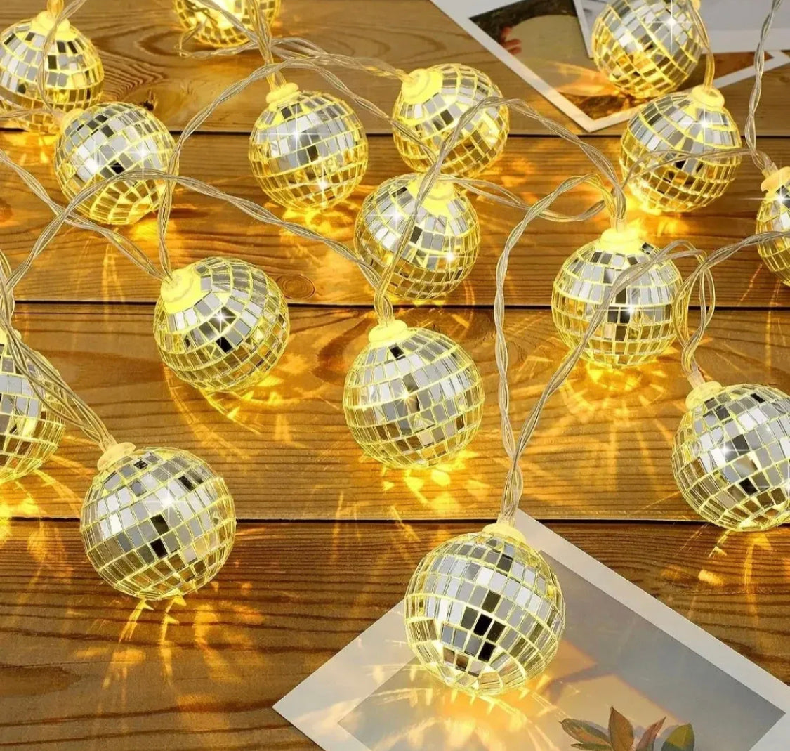 10 Balls LED Mirror Ball Lights for Home Decoration