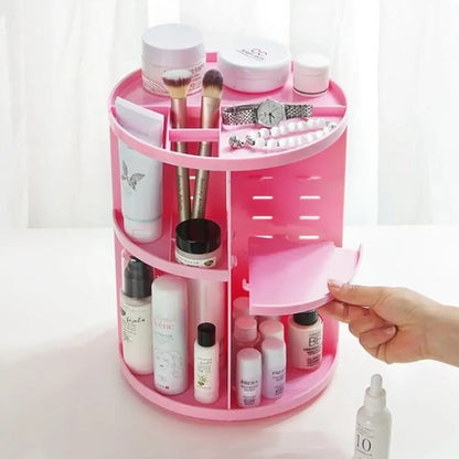 Large Capacity Rotating Cosmetic Makeup Organizer