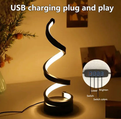 Spiral 3 Colours Light Lamp for Home Decor