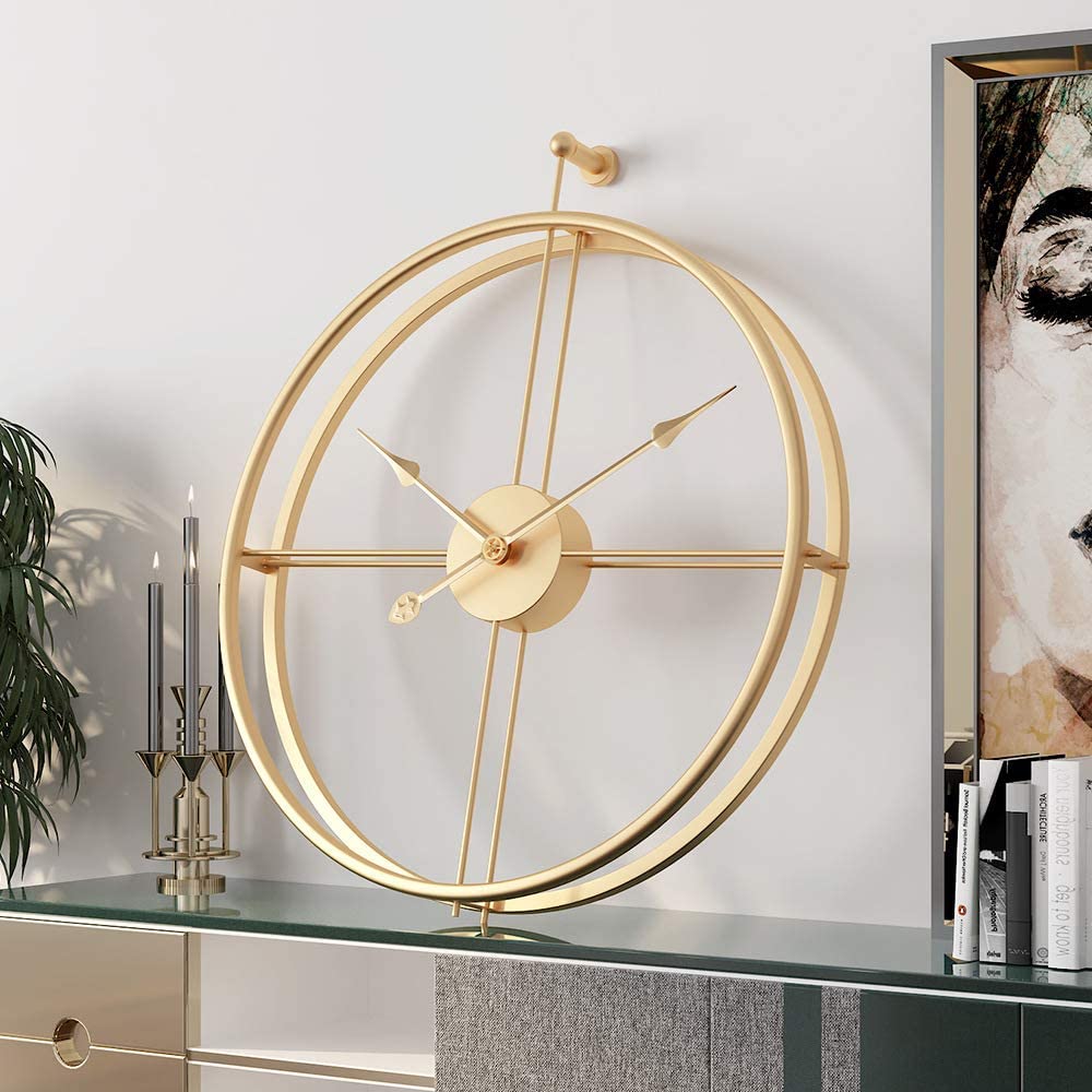 20 inch Metal Golden Wall Clock