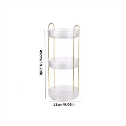 3 Layer Rotating Makeup Organizer Rack