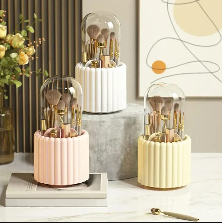 360 Rotating Brush Holder with Lid