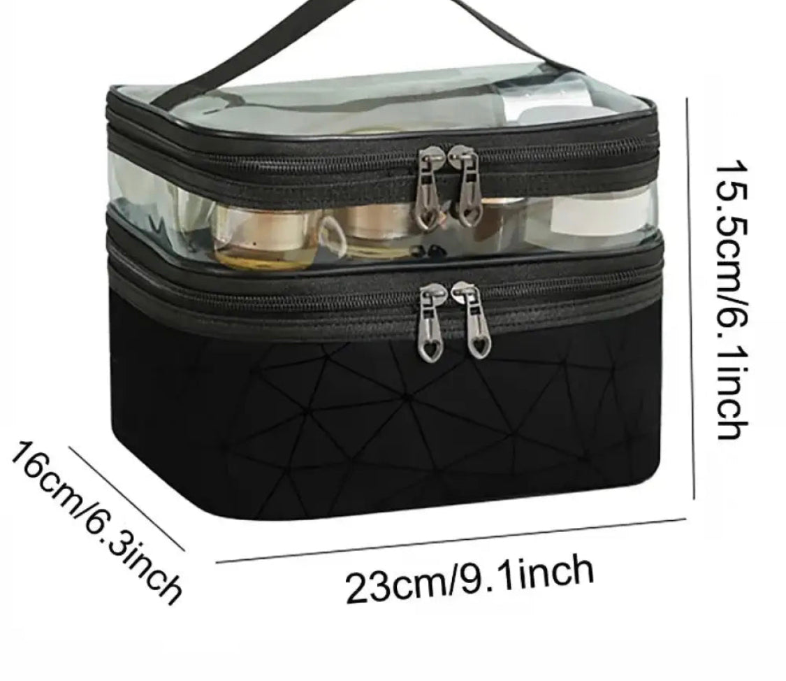 Double Layer Transparent Makeup Bag