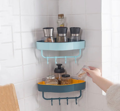 Bathroom Corner Adhesive Shelf Rack