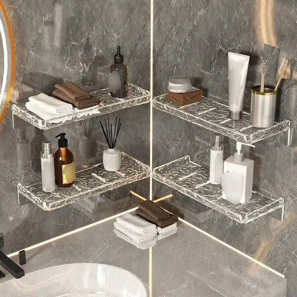 Wall-Mounted Acrylic Shelf Rack